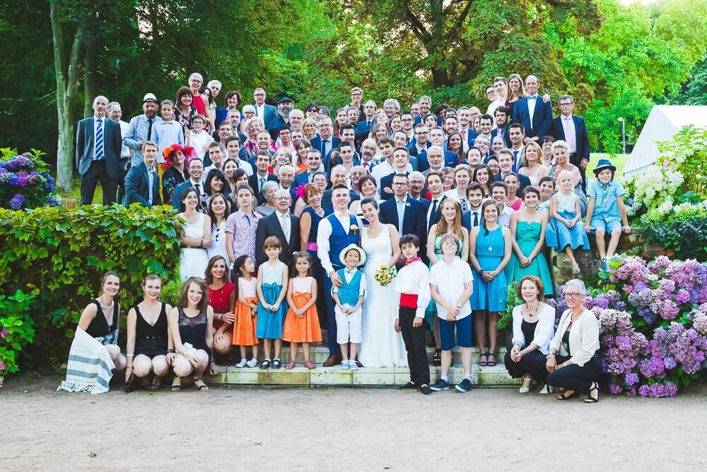 photo de groupe de mariage